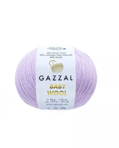 Нитки Gazzal Baby Wool, Ніжний бузок №823 Нитки Gazzal Baby Wool, Ніжний бузок №823