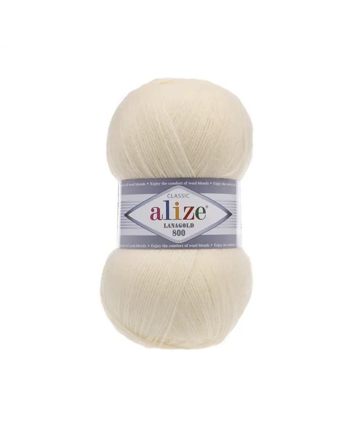 Alize LanaGold 800, Кремовий №1