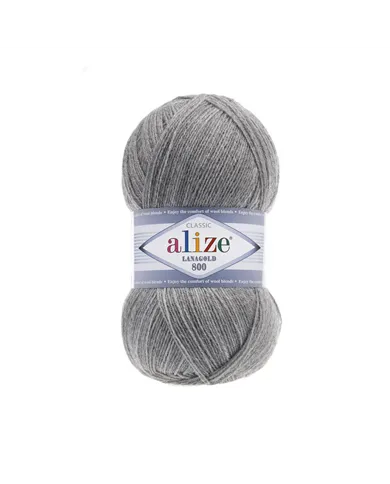 Alize LanaGold 800 , Сірий меланж №21 Alize LanaGold 800 , Сірий меланж №21