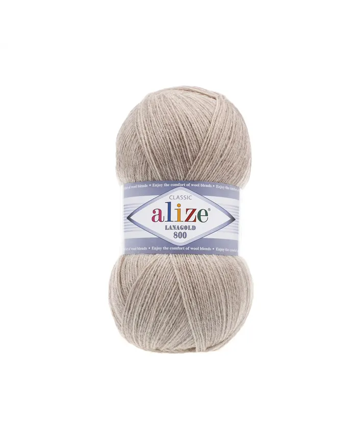 Alize LanaGold 800, Бежевий меланж №152