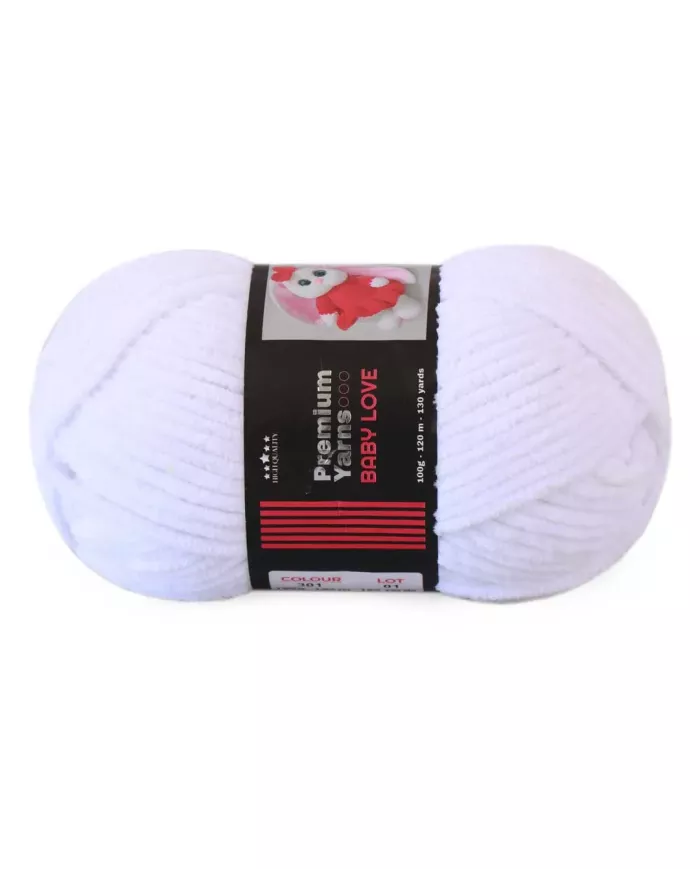 Premium Yarn Baby Love 100гр, Білий №301