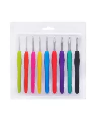 Набір гачків з прогумованою ручкою, 9 шт