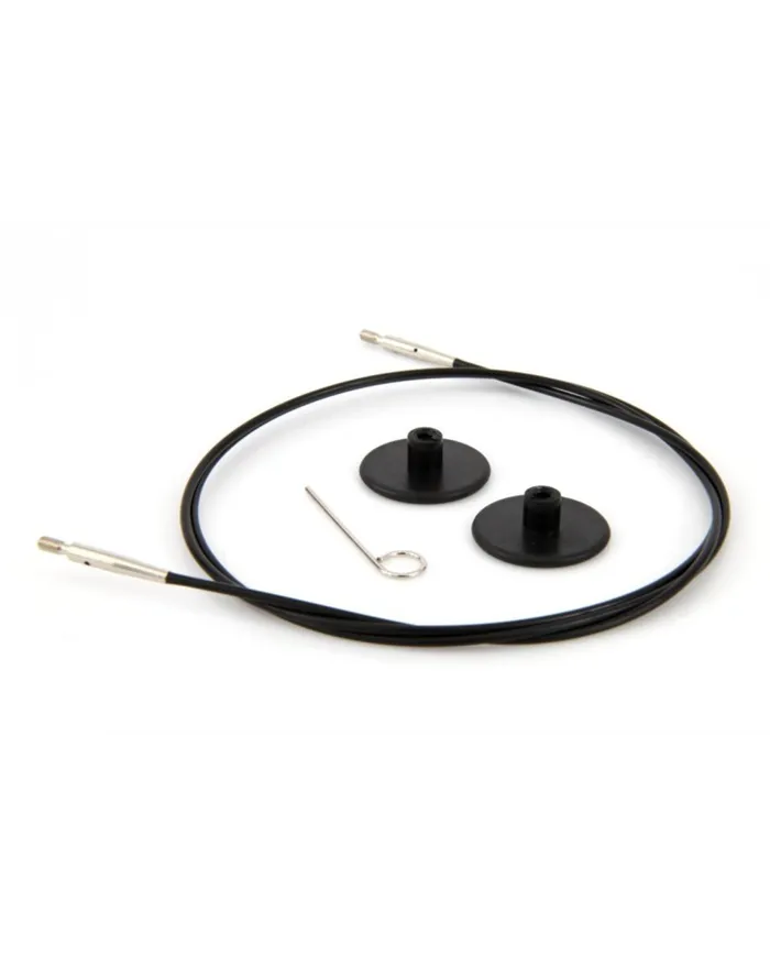 Кабель чорний 56 см для створення кругових спиць довжиною 80 см KnitPro