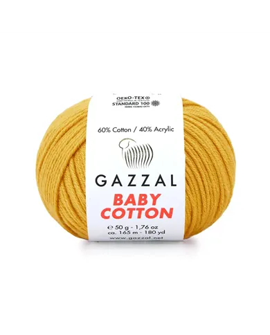 Gazzal Cotton Baby, Гірчичний №3447 Gazzal Cotton Baby, Гірчичний №3447
