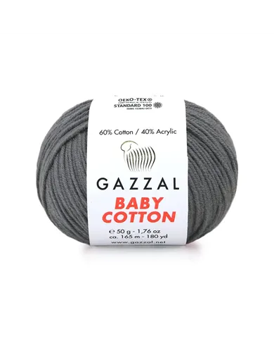 Gazzal Cotton Baby, Темно-сірий №3450 Gazzal Cotton Baby, Темно-сірий №3450