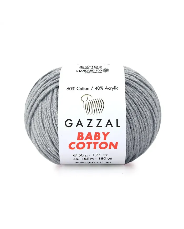 Gazzal Cotton Baby, Сірий №3430 Gazzal Cotton Baby, Сірий №3430
