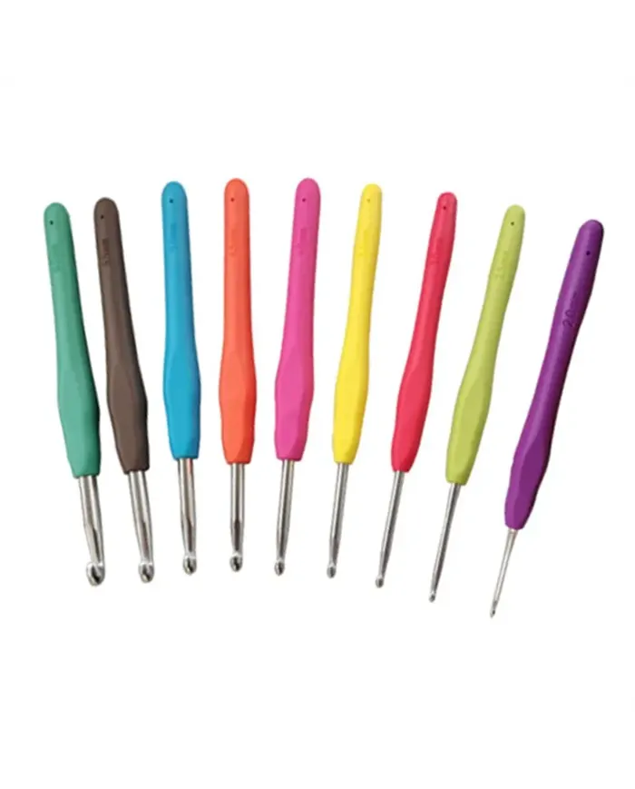 Набір гачків з прогумованою ручкою, 9 шт.