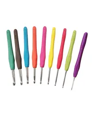 Набір гачків з прогумованою ручкою, 9 шт.