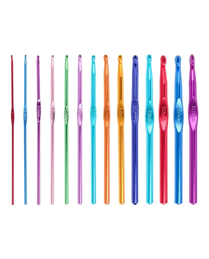 Набір гачків алюмінієвих без ручки, 14 шт.