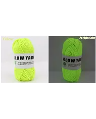 Пряжа, яка світиться у темряві Glow Yarn, жовта