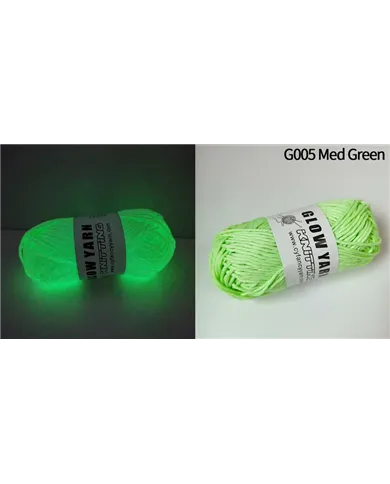 Пряжа, яка світиться у темряві Glow Yarn, зелена Пряжа, яка світиться у темряві Glow Yarn, зелена