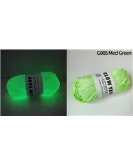 Пряжа, яка світиться у темряві Glow Yarn, зелена