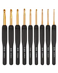 Гачок чорний з пластиковою ручкою, 2 мм