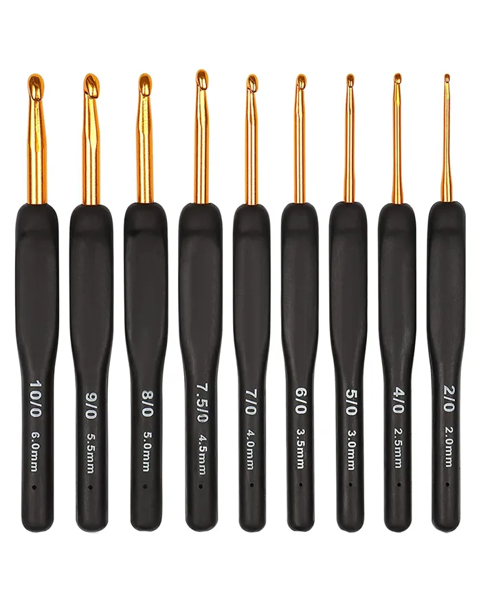 Гачок чорний з пластиковою ручкою, 4,5 мм