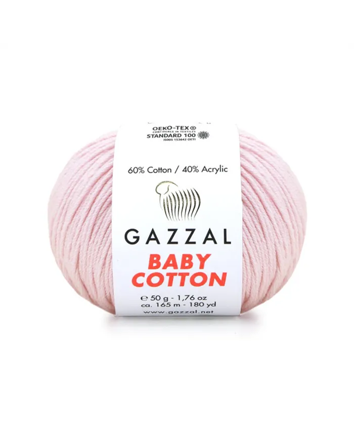Gazzal Cotton Baby, пастельно-рожевий №3411 Gazzal Cotton Baby, пастельно-рожевий №3411