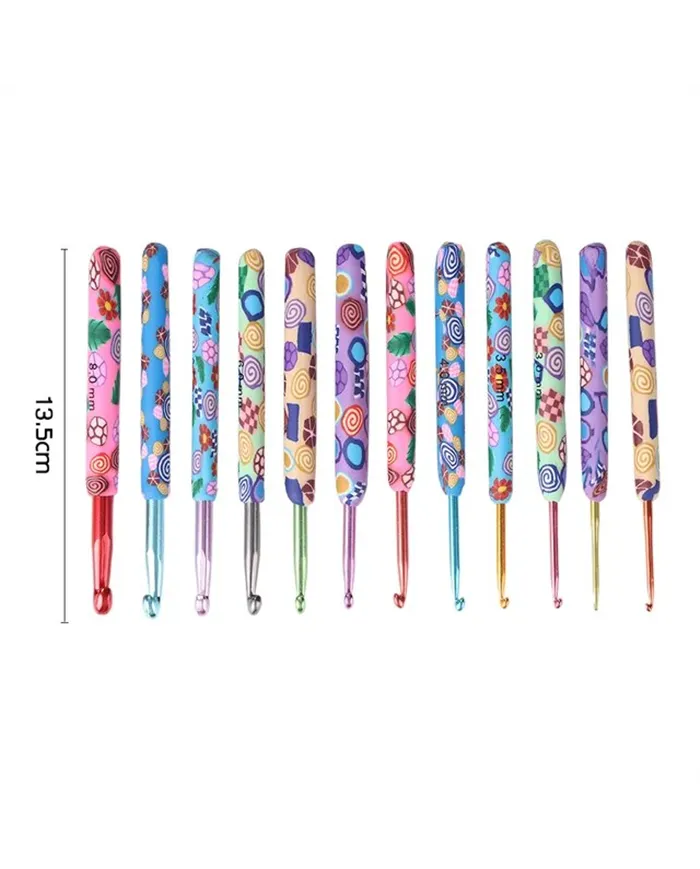 Набір кольорових гачків, 12 шт.