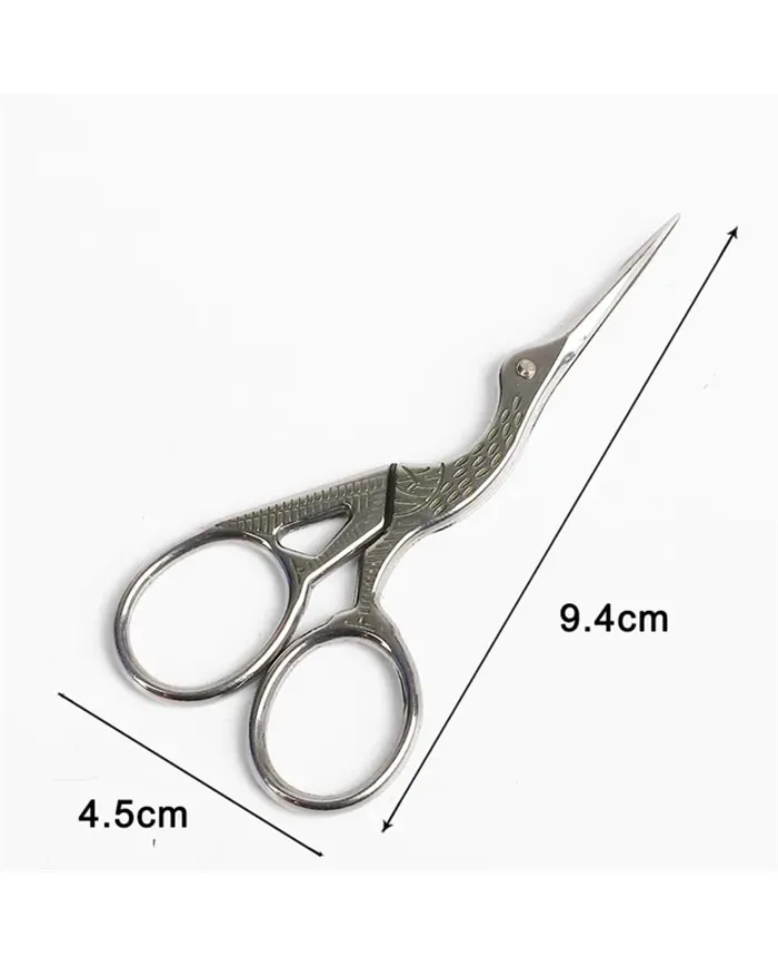 Вінтажні ножиці зі сталі у формі пташки, срібло Вінтажні ножиці зі сталі у формі пташки, срібло