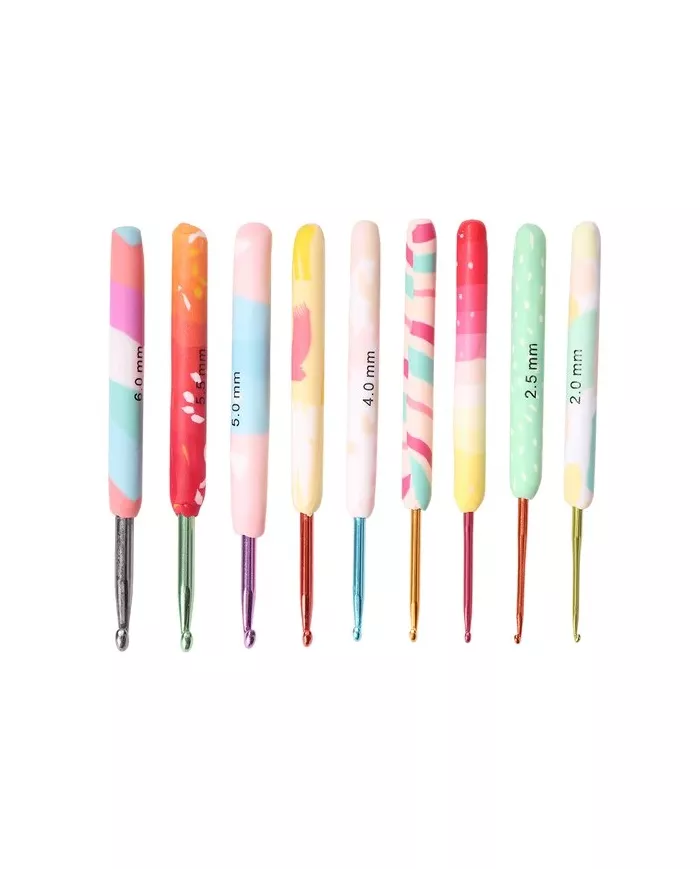 Набір гачків різнокольорових, 9 шт.