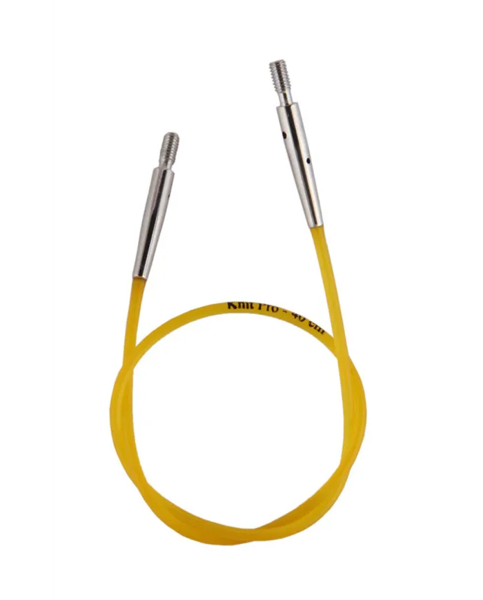 Кабель жовтий 20см для створення кругових спиць довжиною
40см KnitPro