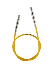 Кабель жовтий 20см для створення кругових спиць довжиною
40см KnitPro