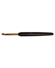 Гачок алюмінієвий з чорною ручкою та золотим наконечником KnitPro,7.00 мм