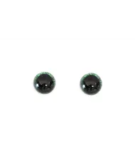 Очі для іграшок із заглушками і райдужною оболонкою, 14 мм, зелені, пара