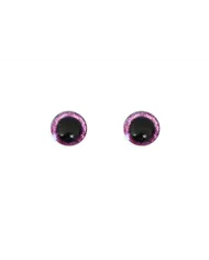 Очі для іграшок із заглушками і райдужною оболонкою, 14 мм, фіолетові, пара
