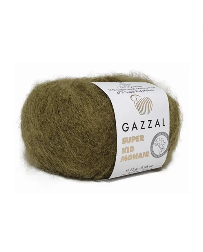 Gazzal Super Kid Mohair, 64402 болотяний