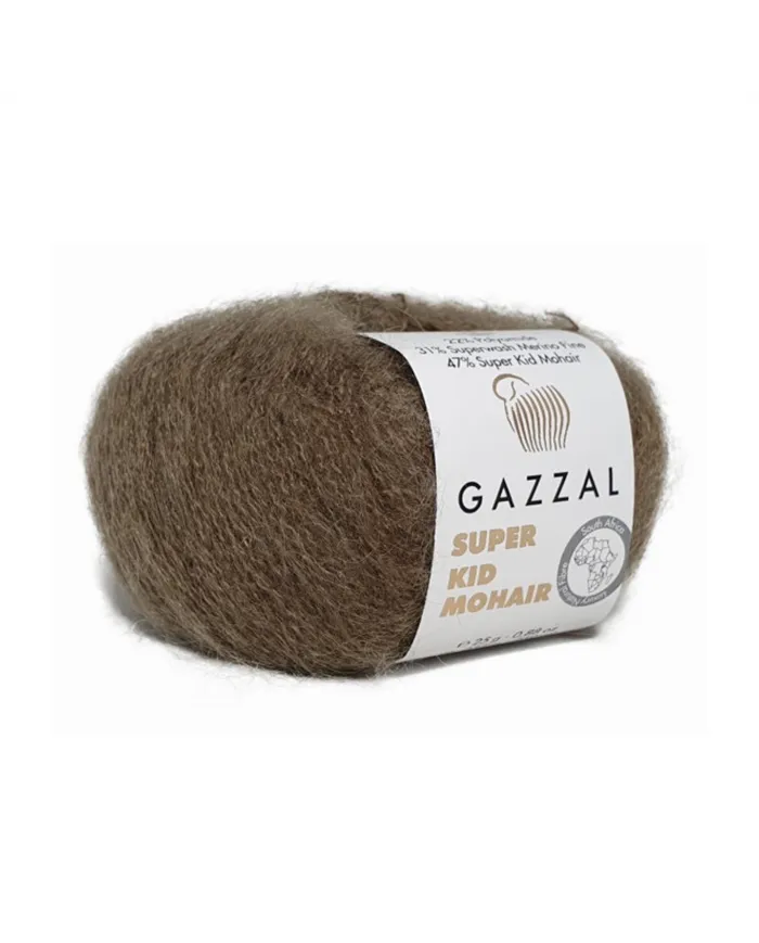 Gazzal Super Kid Mohair, 64403 темно - бежевий