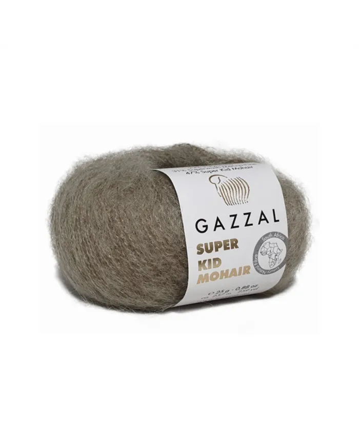 Gazzal Super Kid Mohair, 64407 сіро - бежевий