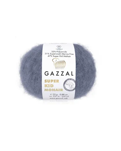 Gazzal Super Kid Mohair, 64411 димчатий Gazzal Super Kid Mohair, 64411 димчатий