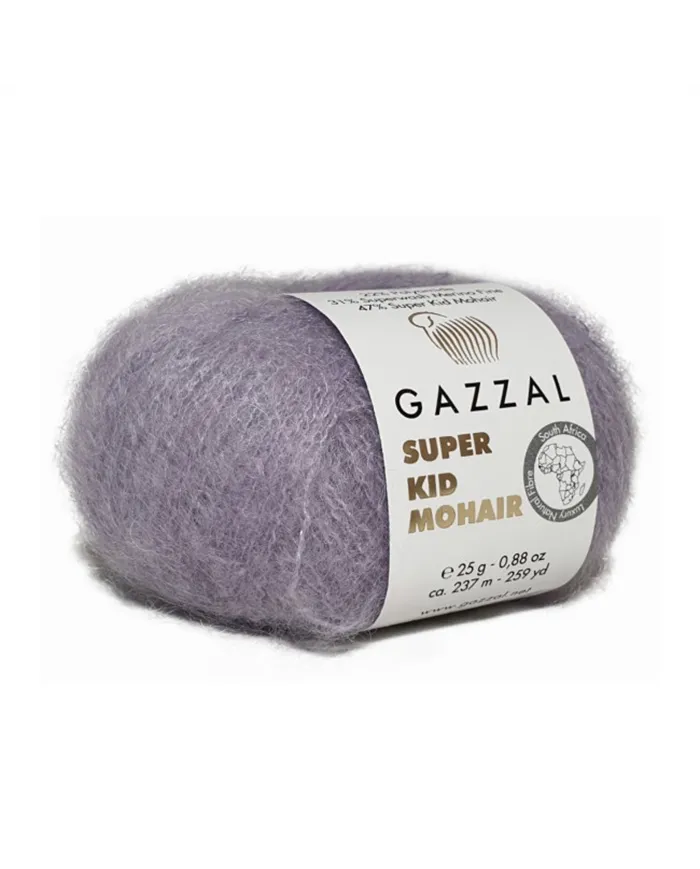 Gazzal Super Kid Mohair, 64413 пастельно-бузковий