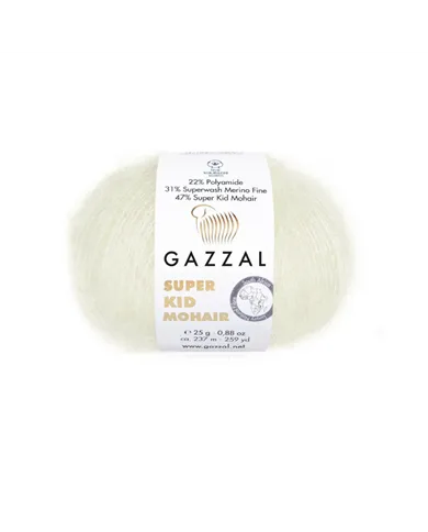 Gazzal Super Kid Mohair, 64414 вершковий Gazzal Super Kid Mohair, 64414 вершковий