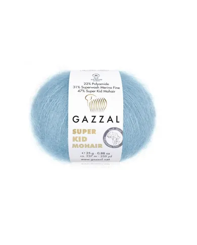 Gazzal Super Kid Mohair, 64420 блакитний Gazzal Super Kid Mohair, 64420 блакитний