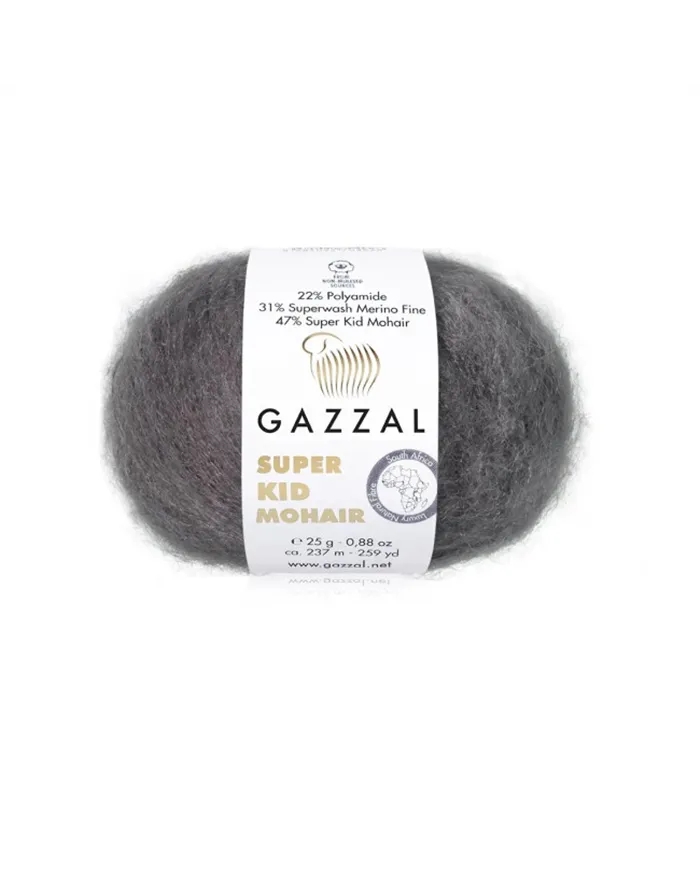Gazzal Super Kid Mohair, 64432 антрацит