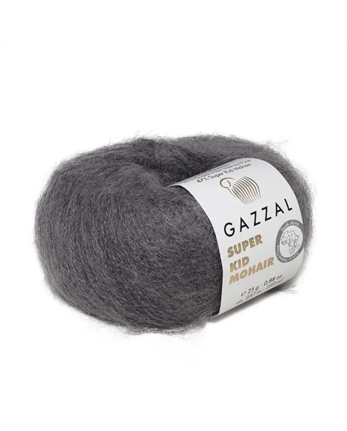 Gazzal Super Kid Mohair, 64433 темно-сірий