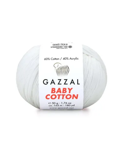 Gazzal Baby Cotton, 3410 білий Gazzal Baby Cotton, 3410 білий