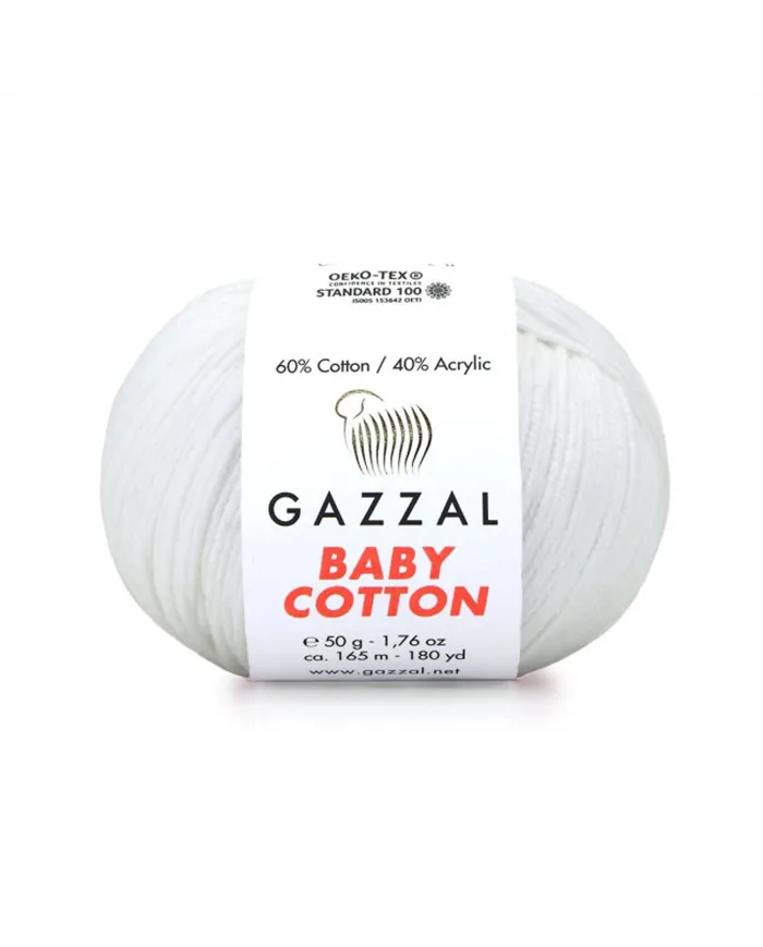 Gazzal Baby Cotton, 3410 білий