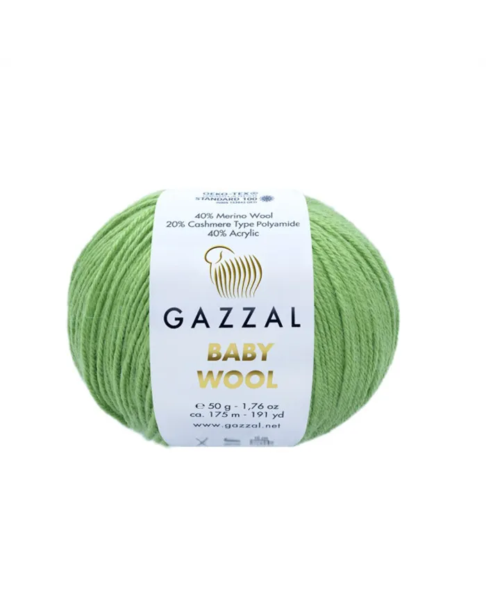 Gazzal Baby Wool, 838 зелений