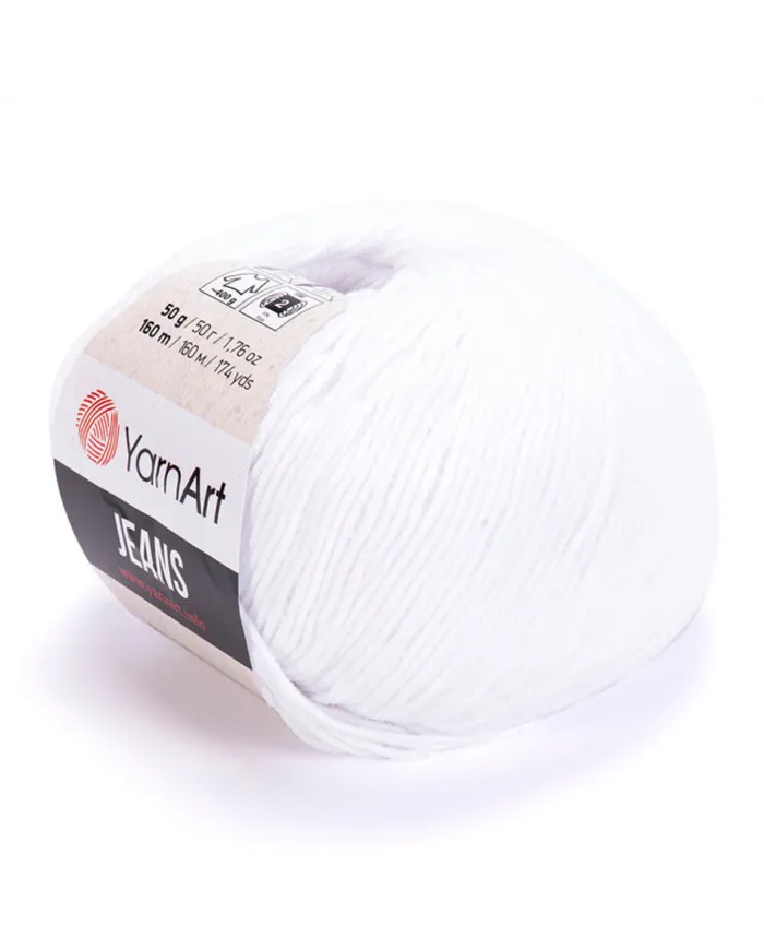 YarnArt Jeans, 62 білосніжний