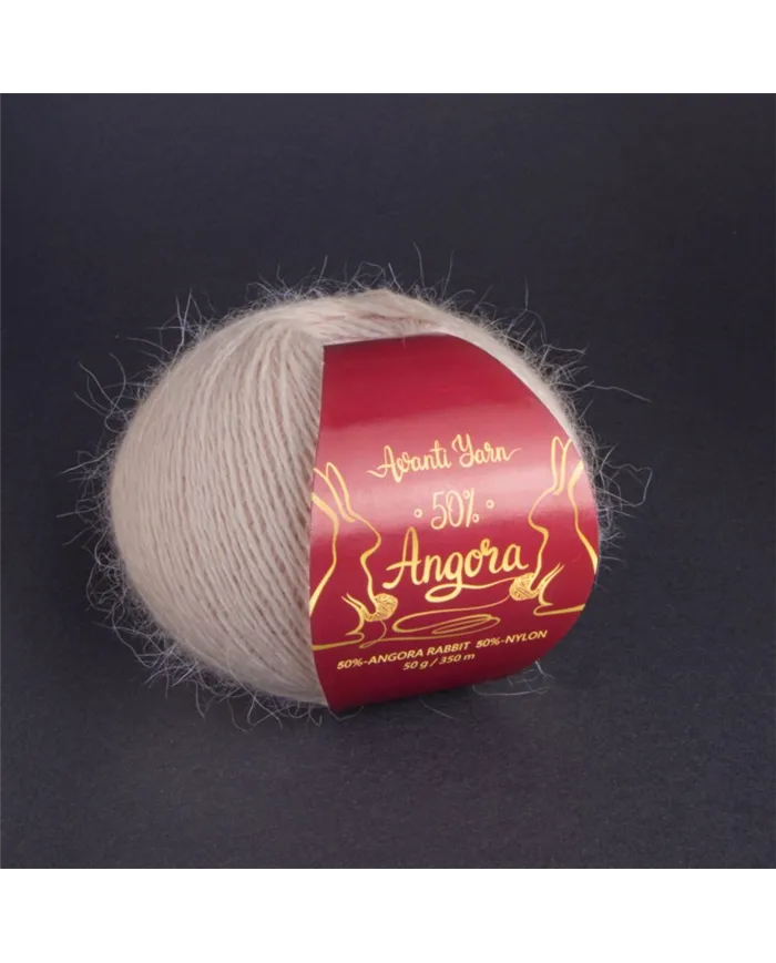 Avanti Yarn Angora 50%, 02 рожевий беж