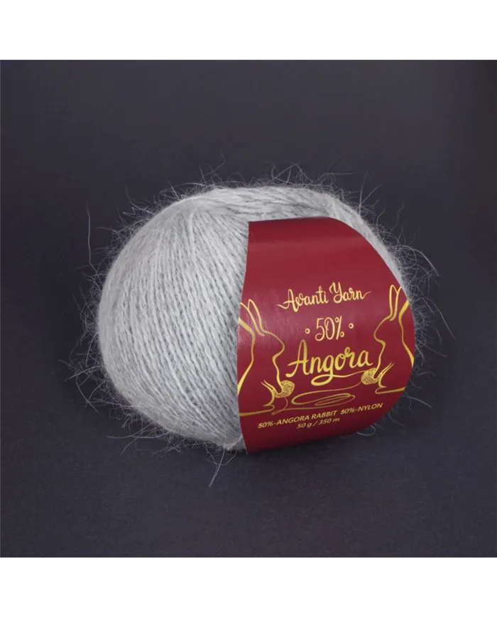 Avanti Yarn Angora 50%, 36/902 сірий меланж