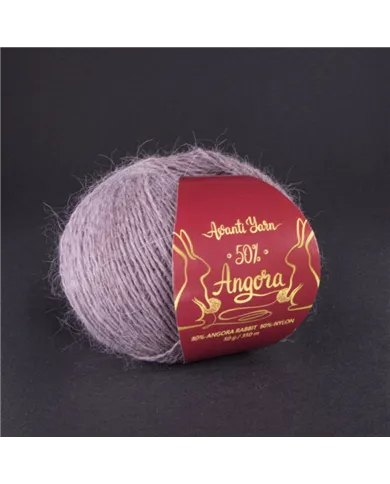 Avanti Yarn Angora 50%, 52 пепелясто-лиловий Avanti Yarn Angora 50%, 52 пепелясто-лиловий