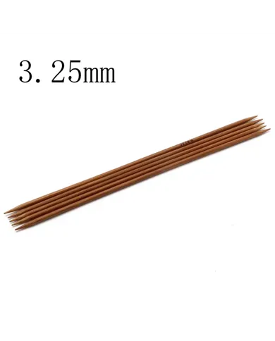 Спиці шкарпеткові бамбукові, 3,25 мм, Китай, 5 шт.