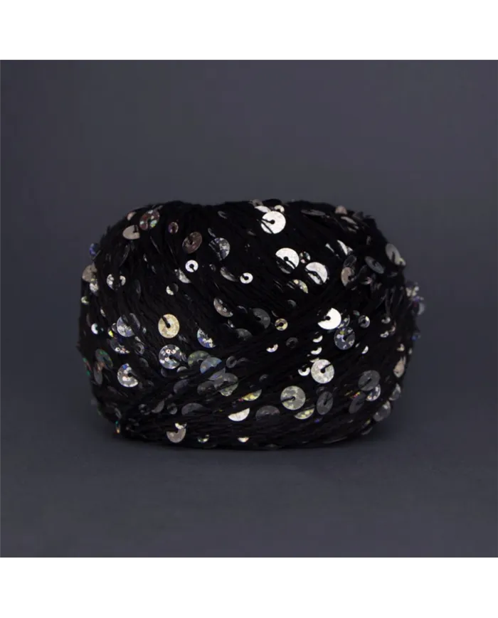 Королівська паєтка, 06 чорний, паєтка срібна