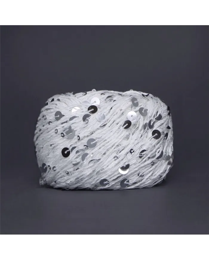 Королівська паєтка, 21 білий, паєтка срібна