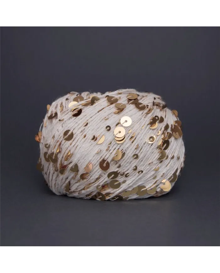 Королівська паєтка, 22 білий, паєтка золота