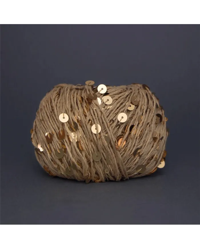 Королівська паєтка, 34 беж, паєтка золото