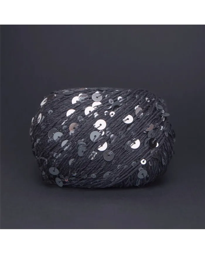 Королівська паєтка, 85 темно-сірий, паєтка срібна