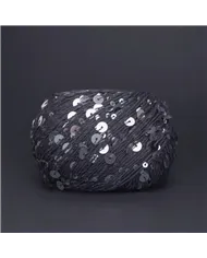 Королівська паєтка, 85 темно-сірий, паєтка срібна